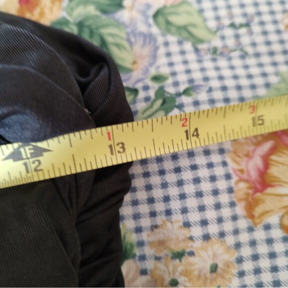 Dress the Population Black One-Shoulder Asymmetrical Ruched Satin Mini Dress S - Picture 8 of 9